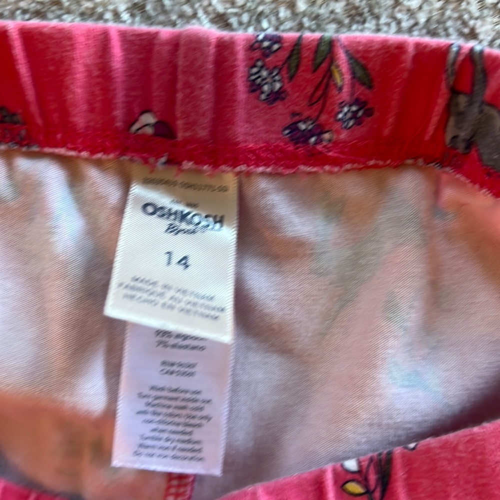 Osh kosh leggings size 14 bunnies